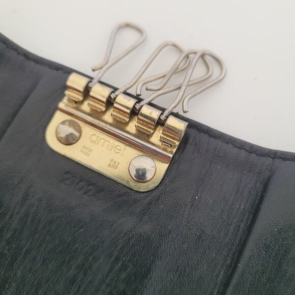 MCM Visetos Black Wallet Key Case Holder Designer Trifold Signature Small Box - Picture 8 of 12